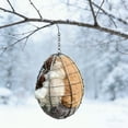 thumbnail image 5 of 2PCS Handmade Fiber Bird Nesting - Handmade Alpaca Fiber Bird Nesting - Birds Nests Material Holder, Winter Tree Shelter for Wild Birds, Dual-Season Outdoor View House, 5 of 9