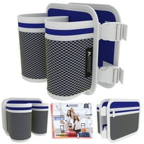 Modern Advantage Luggage Cup Holder - Drink Caddy Carry-on Attachment (Purple with Green Net)