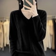 thumbnail image 5 of Atogsazn Women's Knitted Cotton Sweater Casual Loose Fit Long Sleeve Pullover Sweaters Fall Winter Tops Black XL Fashion, 5 of 5