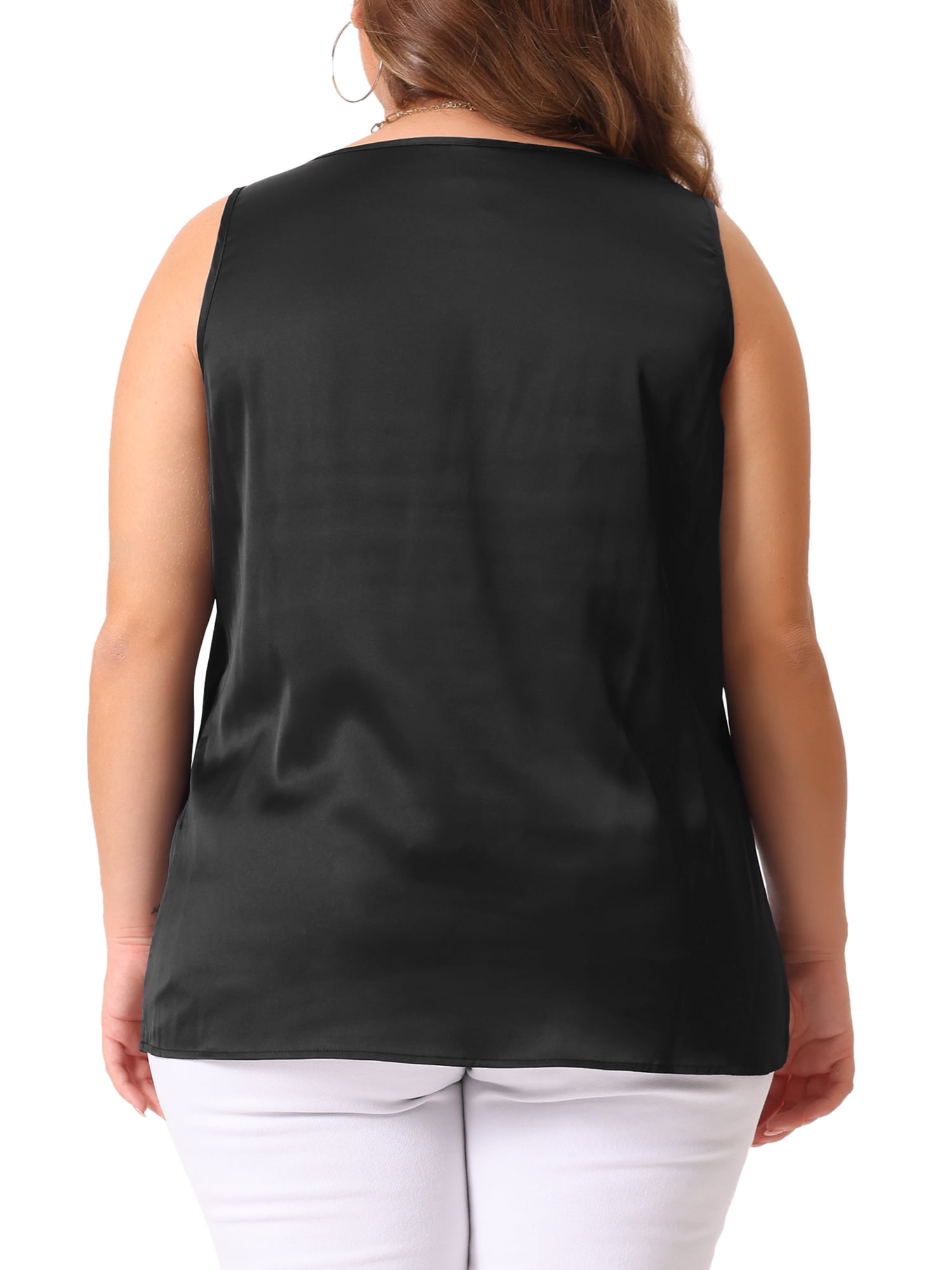 plus size satin tank tops