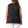 thumbnail image 4 of Agnes Orinda Women's Plus Size Silk Satin Tank Tops V Neck Casual Cami Sleeveless Blouses Summer Basic Camisole 2X Black, 4 of 7