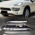 thumbnail image 2 of Para Porsche Cayenne 2011 2012 2013 2014 Parachoques delantero Luz de circulación diurna Luz diurna LED DRL Luz de conducción antiniebla Luz de señal de giro, 2 of 5