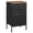 Rustic Brown and Black, variant on GALAXHERO Nightstand with Drawer, Bedside Table with 2 Drawers, Small Dresser for Bedroom, End Table with Fabric Bins for Living Room, Closet, Dorm, Charcoal Black Wood Grain