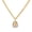 Khaki, variant on HOARBOEG Crystal Chain Necklace for Women Trendy, Imitation Diamond Pendant, Statement Cubic Zirconia Jewelry Birthstone Necklace