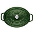 thumbnail image 2 of Staub Cast Iron Oval Cocotte, Dutch Oven, 5.75-quart, serves 5-6, Made in France, Basil, 2 of 2