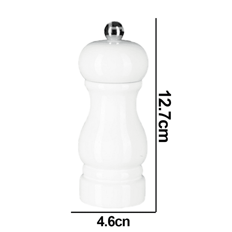 High Quality Kitchen Black White Wooden Salt and Pepper Mill Hand
