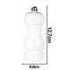 thumbnail image 2 of Molinillo de pimienta de madera de haya, 5 pulgadas, blanco, 2 of 5