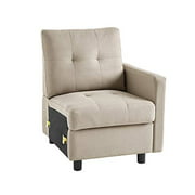 DAZONE Sectional Right-Arm Facing Chair in Light Grey