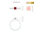 thumbnail image 4 of ANGARA Natural Bezel-Set Square Ruby Stackable Promise Ring in 14K White Gold for Women (Size-3mm) | July Birthstone, Birthday, Anniversary, Jewelry Gift for Women | Natural Ruby Ring, 4 of 10