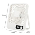 thumbnail image 3 of Ventilador de escritorio pequeño Ventilador de mesa ultra silencioso de 5 velocidades recargable por, 3 of 5