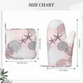 thumbnail image 3 of Nautical Coastal Oven Mitts and Pot Holders Set, 4pcs Silicone Starfish Seashell Coral Beach Themed Oven Glove for Kitchen Heat Resistant Oven Mitts, 3 of 10