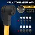 thumbnail image 6 of RV/EV Power Extension Cord  NEMA 14-50P Male to 14-50R Female, 10FT, Heavy Duty 6/3+8/1 Gauge, STW Wire with Grip Handle, UL Listed, 4 Prong 50 Amp, 6 of 8