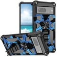 thumbnail image 1 of SaniMore for Google Pixel 6 Case, Rugged PC & Soft TPU CD Magnetic Cover Built-in Car Mount & Multi-View Kickstand Camouflage Military Grade Shockproof Heavy Duty Protective Shell, Darkblue, 1 of 6