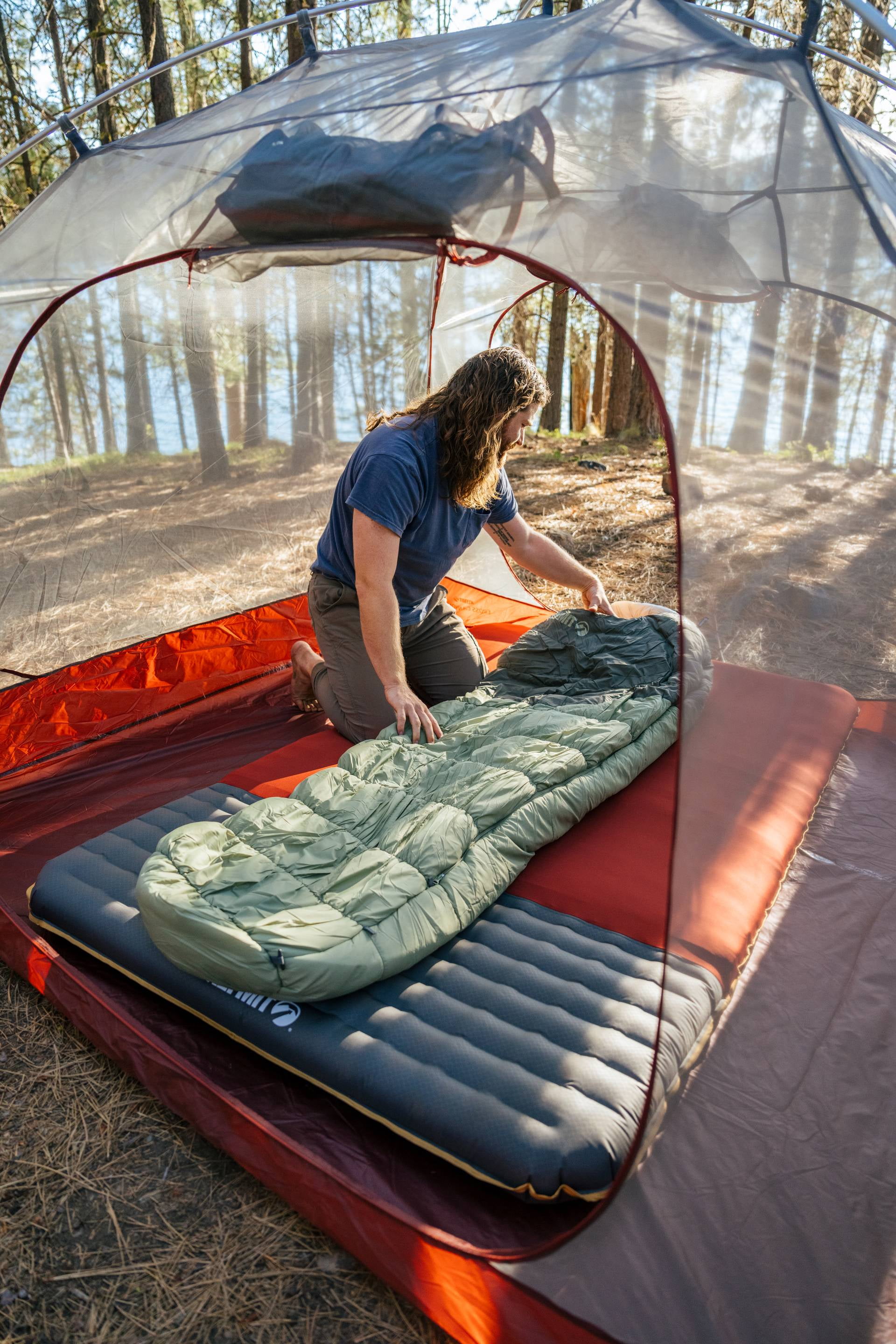 Klymit Sojourn Stretch 0 Degree Sleeping Bag, Insulated 4-Season Adjustable Mummy Bag for Camping & Backpacking, Large
