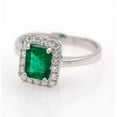 thumbnail image 2 of 2.21ct Emerald Cut Emerald Ring | Colombian Emerald and Diamonds Three Stone Ring, 2 of 3