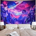 thumbnail image 4 of Tapiz Psicodélico Trippy Galaxy Space Planet Universe Fantasy Mystic Tapices para colgar en la pared para dormitorio, sala de estar, dormitorio, decoración estética, morado, w7, 4 of 5