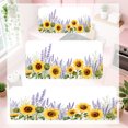 thumbnail image 5 of Watercolor Sunflowers Lavenders Kitchen Rug Set, Non-Skid Flannel Floor Mat, Extra Long Sink Runner, Soft Bathroom Mat Holiday Decor, 5 of 10