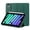 Green, variant on Vena For Apple iPad Mini 7 Case with Pencil Holder, iPad Mini A17 2024 Case Cover with Slim Trifold Stand, iPad Mini 6 Case Cover, Black