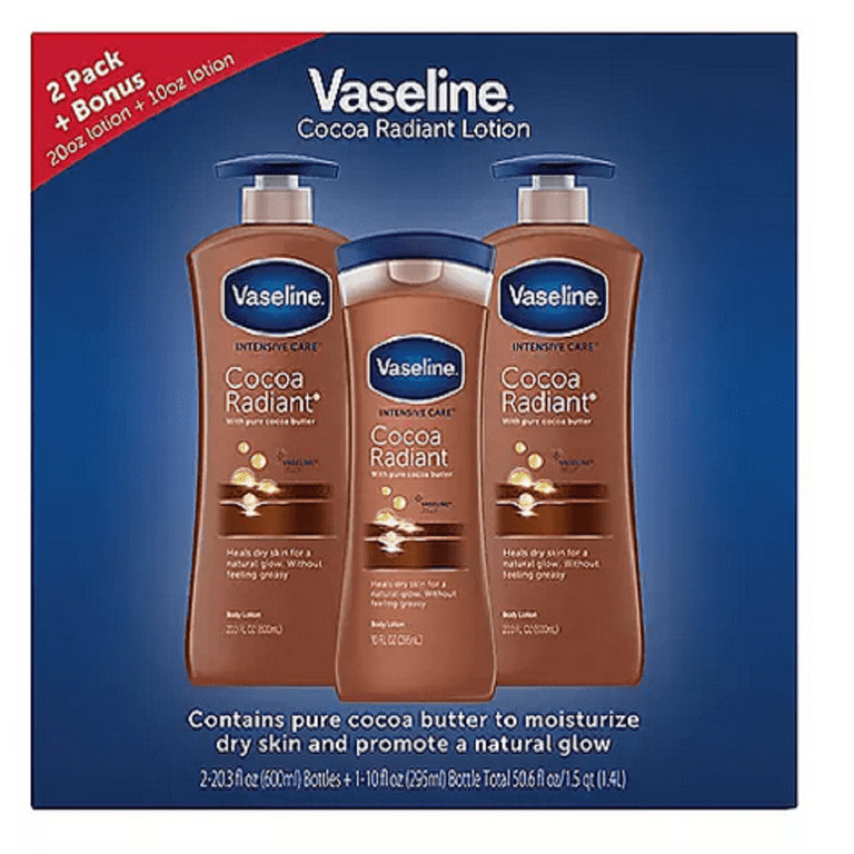 Vaseline Intensive Repair Cocoa Radiant Body Lotion, 2 pk./20.3 fl