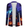 thumbnail image 6 of Kilaqueen Halloween Cardigan Sweaters for Women Oversized Casual Long Sleeve Open Front Lightweight Long Cardigans Pumpkin Spooky Season Graphic Fall Outwear, 6 of 6