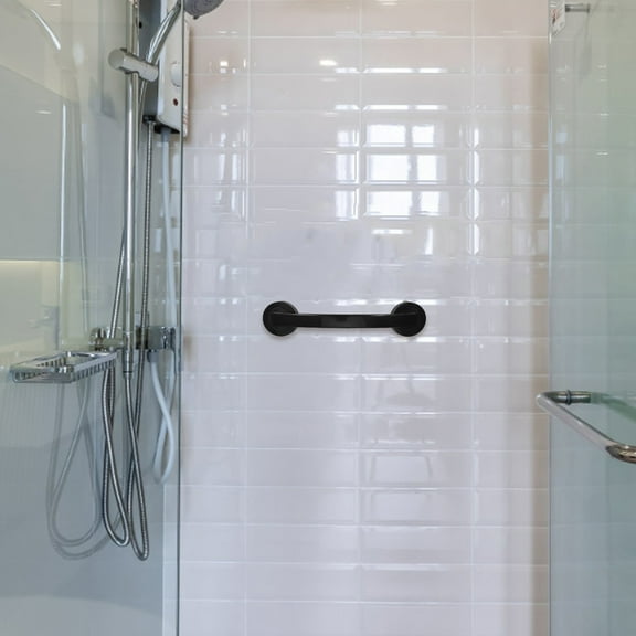 Clispeed Black Bathroom Safety Grab Bar for Elderly with Non- Grip Handrail Support for Shower and Tub