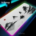 thumbnail image 1 of Black And White RGB Laptop Gamer Mousepad Gaming Mouse Pad Mountain Serenity Large Rug Keyboard 100x50 LED Desk Mat With Backlit, 1 of 5
