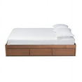 thumbnail image 4 of Baxton Studio Wren Modern and Contemporary Walnut Finished 3-Drawer Full Size Platform Storage Bed Frame, 4 of 7