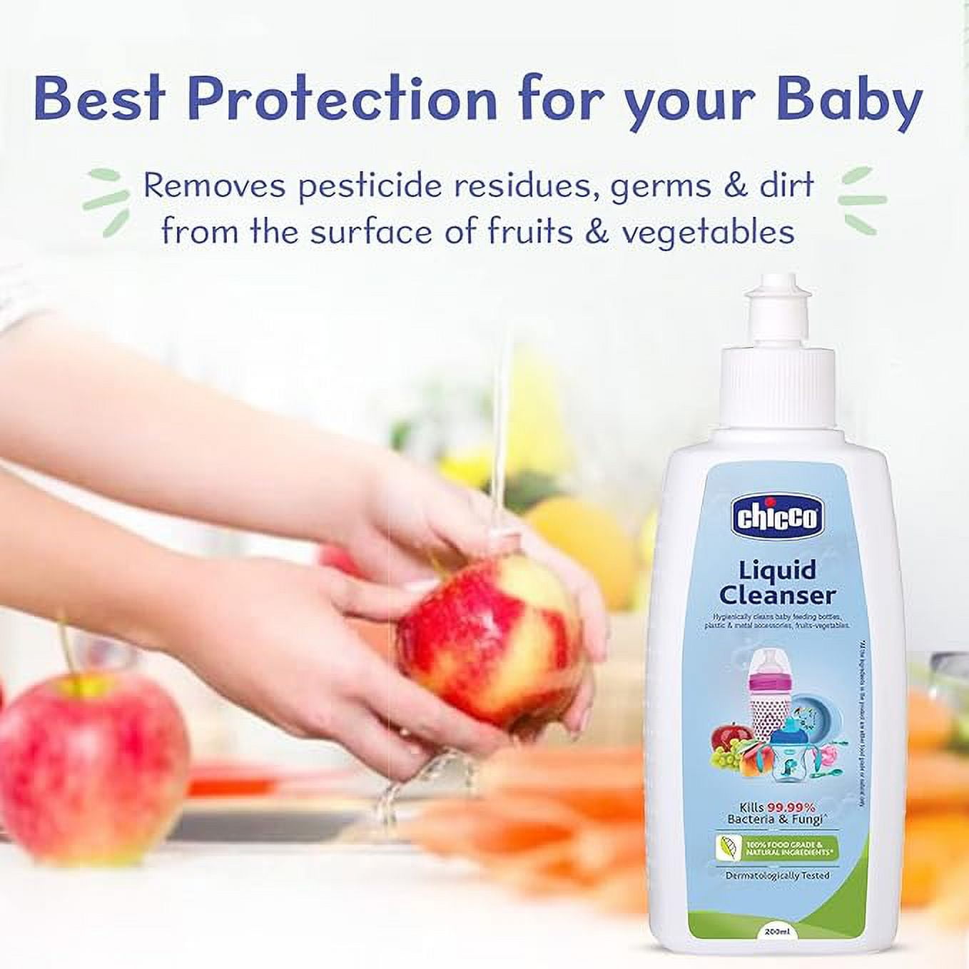 Chicco Liquid Cleanser, 200ml (pack of 2) Wash for Feeding Bottle