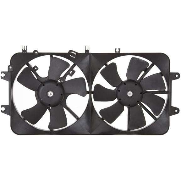 Dual Radiator and Condenser Fan Assembly - Cooling Direct Fit/For FS1G15025B 00-02 Mazda 626 2.0L With AC
