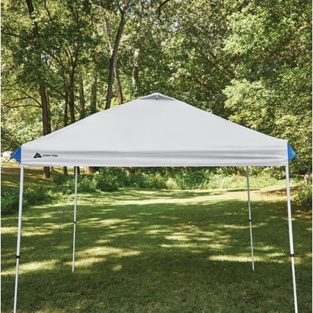Ozark Trail 10x10 Instant Pop Up Canopy Tent with Simple Push Setup – Straight Leg Pop-Up Tent for Tailgating, Camping & Events, White