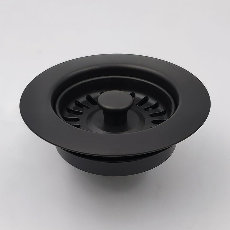 3-1/2 Kitchen Sink Basket Strainer or Garbage Disposal Flange - Gunmetal  Black Finish