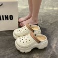 thumbnail image 4 of Baotou-zapatillas de playa de 8 cm de grosor para mujer, zapatos de verano antideslizantes con agujeros, cómodas, con suela suave y elevadas, de EVA, 4 of 5