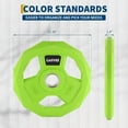 thumbnail image 1 of QinaQin Color Rubber Coated Weight Plates, Cast Iron, Green, 1 of 6