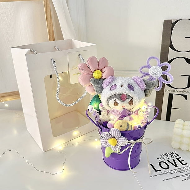 Muñeco de peluche con forma de flor eterna en maceta, de dibujos animados, con flores para profesores, regalo del Festival Qixi, regalo del Día del Profesor