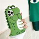 thumbnail image 3 of Funda para iPhone13 6.1 "Caricatura de Silicona Linda 3D Divertida Coolcartoon Funda de Silicona para teléfono de cocodrilo Verde, niños niñas Adolescentes Carcasa de Personaje Animal a Prueba de Golpes Fundas Divertidas y Chic para iPhone13 ER, 3 of 5