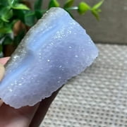 EOEMY 50-80G Aaa Natural Blue Lace Agate Druzy Geode Quartz Crystal Specimens Gemstone