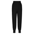 thumbnail image 4 of Olyvenn Women Tapered Joggers Pants with Pocket Casual Yoga High Waist Sweatpants Drawstring Ankle Pant Jogger Sweat Trousers Black S, 4 of 7