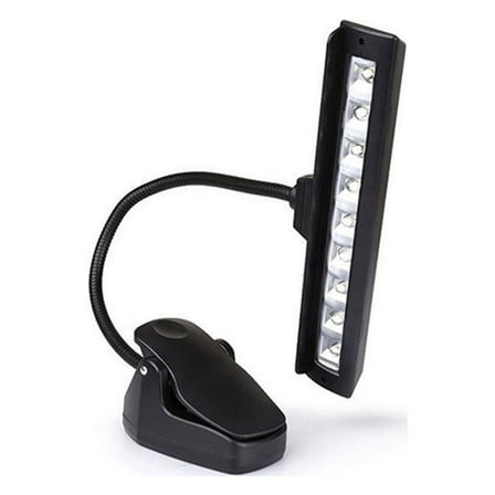 HEMOTON  Clip Lamp for Desk Battery Operated Table Lamps Student Black