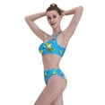 thumbnail image 6 of Picia Cute Car Cartoon Women's High Waisted Bikini Scoop Neck Swimsuit Two Pieces Bathing Suit-Small, 6 of 8