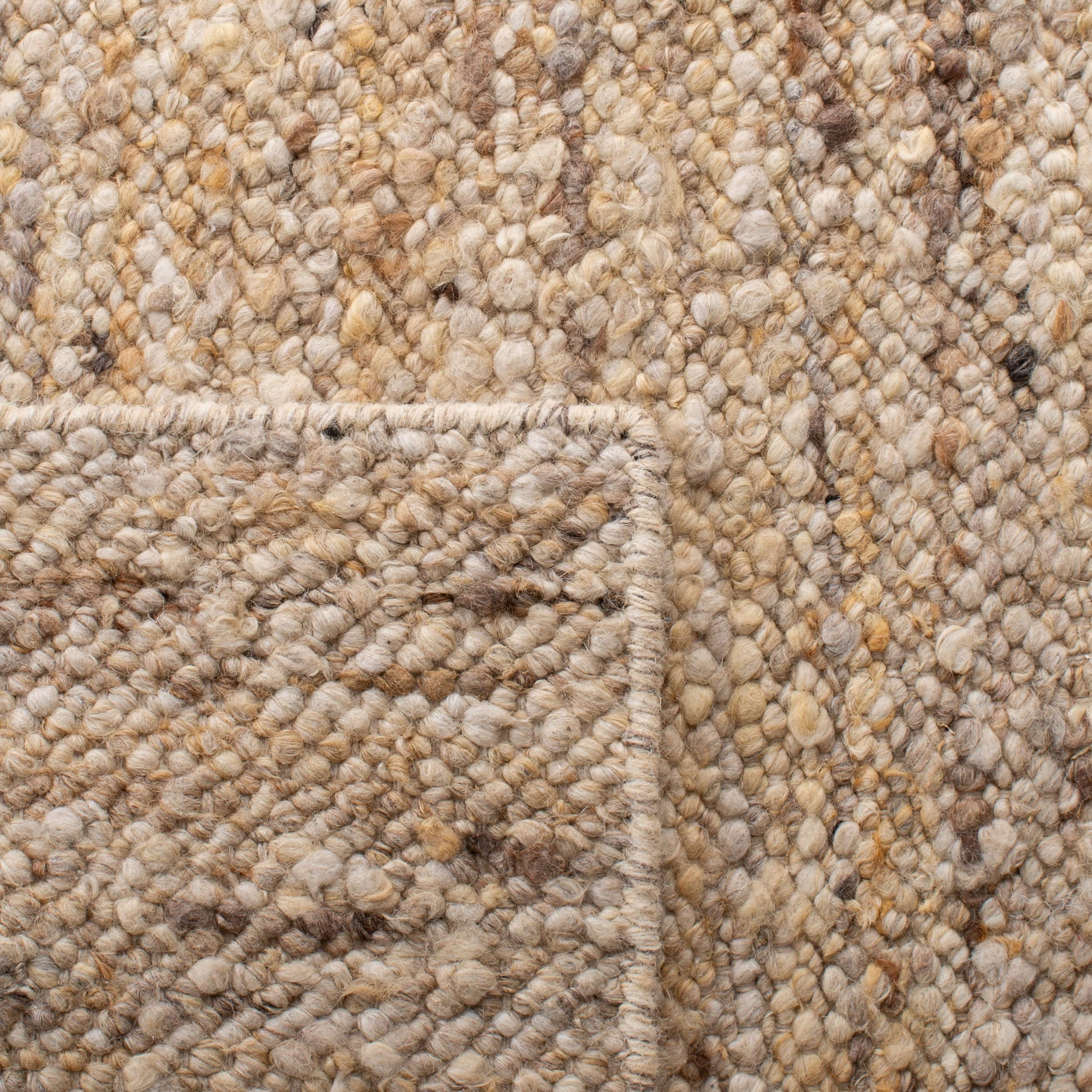 SAFAVIEH Natura Earnestine Solid Abstract Wool Area Rug, Beige, 5' x 8'