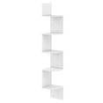 thumbnail image 6 of Resenkos 5-Tier Corner Shelf - Wall-Mounted Floating Bookshelf, Storage Organizer, White, 6 of 8