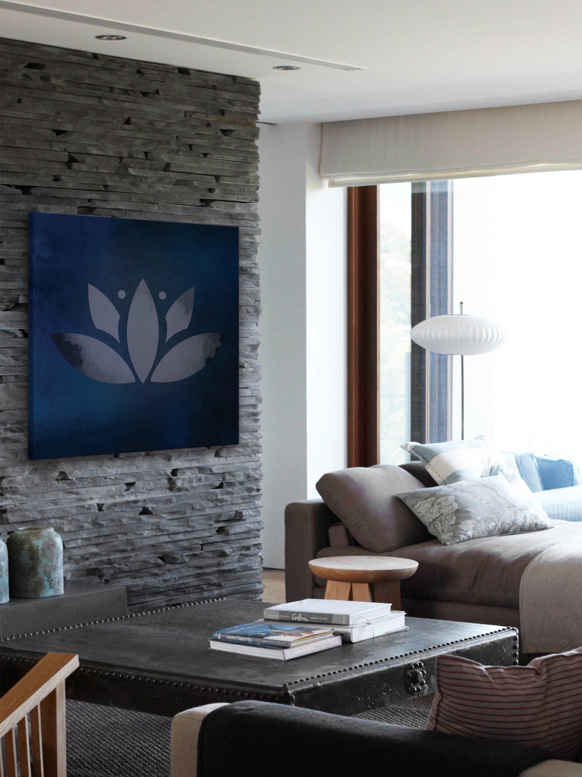 "Lotus Leaf" Painting Print on Wrapped Canvas