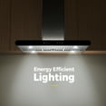 thumbnail image 5 of Empava 36 in. 400 CFM Island Range Hood - Ducted Exhaust Kitchen Vent - Tempered Glass - Soft Touch Controls - 3 Speed Fan - Permanent Filter - LEDs Light in Stainless Steel, 5 of 17