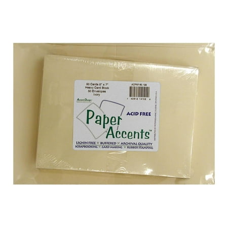 UPC: 0740512141029 | Paper Accents Card & Envelopes 5 x 7  Ivory 50pc