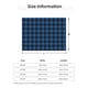 thumbnail image 5 of Balery Blue Black Plaid Manta de Franela con Dibujo, Lujo Ultra Suave y Cálido, Antipelusa y Resistente a las Arrugas para Cama, Sofá, Camping -60"x50", 5 of 6
