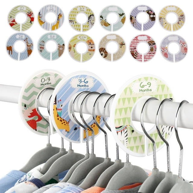 Ropa de Bebé Macarena Divisores de tamaño de ropa 12 piezas blanco