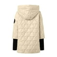 thumbnail image 4 of Women's Jacket Fashion Hooded Loose Long Sleeve Patchwork, 4 of 6