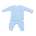 thumbnail image 1 of Conjunto Baby Creysi Niño 6M Pantalón y Playera con Abotonado Frontal Azul 2 Piezas, 1 of 4