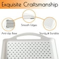 thumbnail image 3 of Non-slip Serving Trays, 2 Pack Large Serving Tray with Handles, 16.5" x 11.2" x 1.6" Food Serve Trays for Dinner, Drinks, Snacks (White), 3 of 7