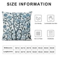 thumbnail image 5 of JEUXUS  Classical Jacquard Teal Leaf Pattern Square Decorative Throw Pillow Case Cushion Cover, 5 of 5